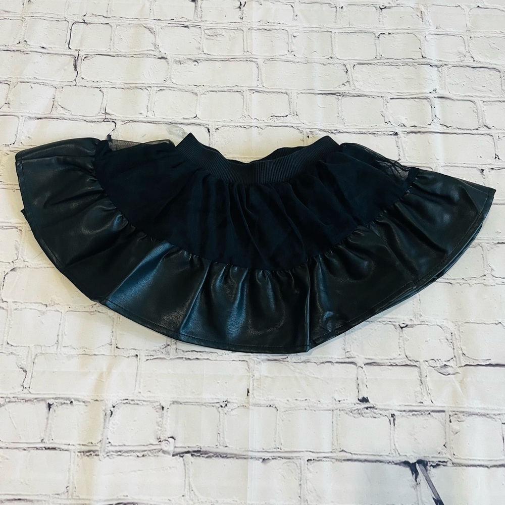 Girls Faux Leather Skirt